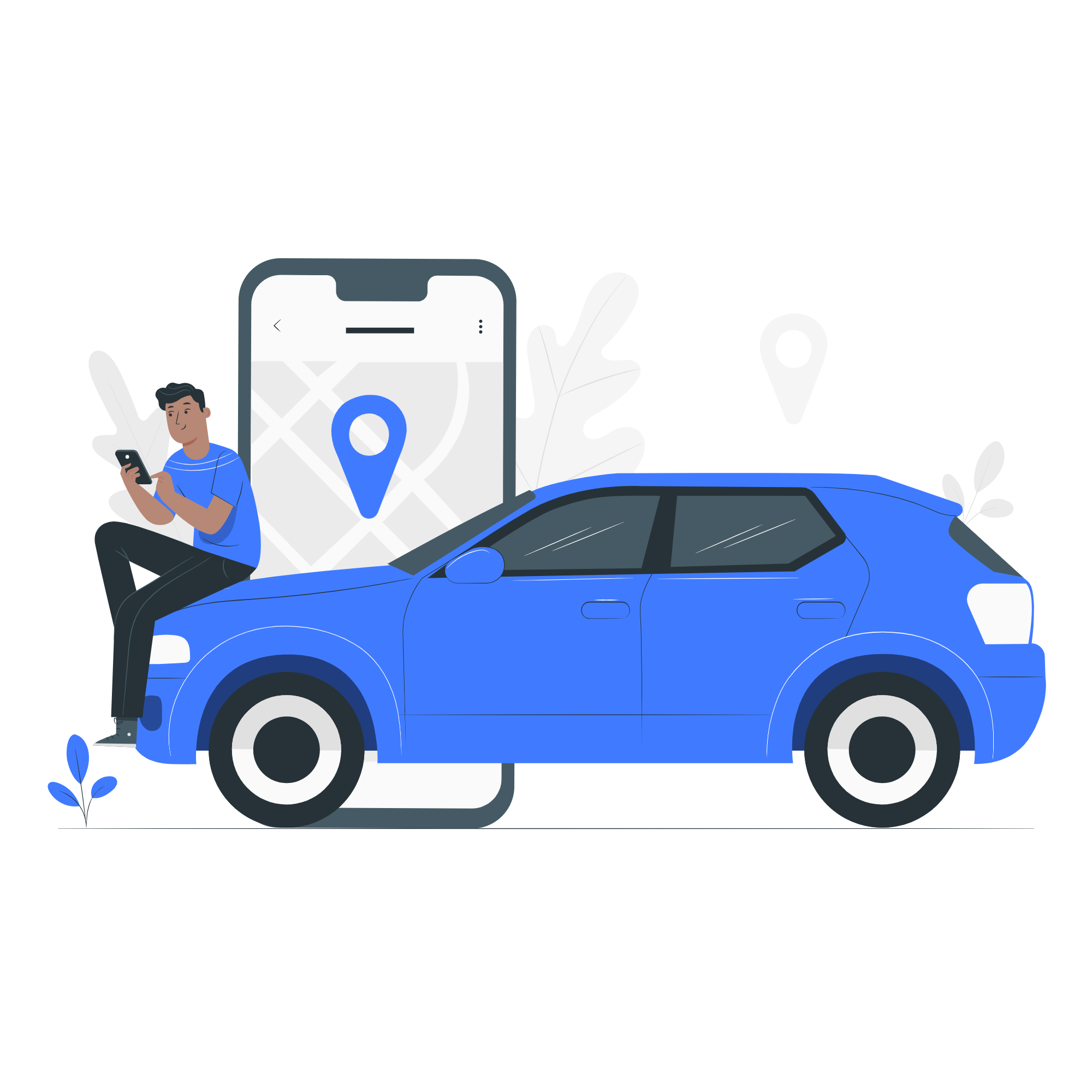 Teknisi memeriksa mobil